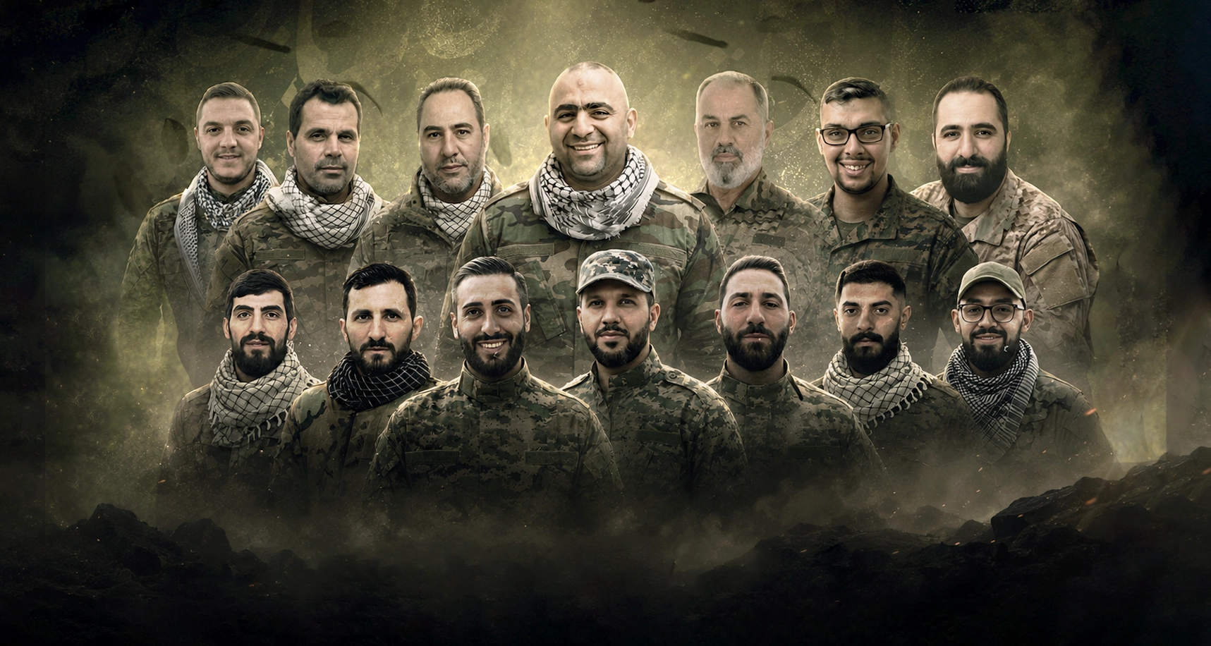 صورة جماعية لشهداء معركة العصف المأكول